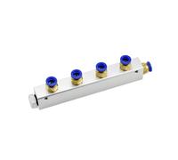 Gas exhaust manifold gas source distributor (quick plug set) -20X25 standard (inlet and outlet connected to 8mm pipe)(1 input 4 output)