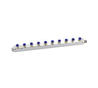 Gas exhaust manifold gas source distributor (quick plug set) -20X25 standard (inlet and outlet connected to 8mm pipe)(1 input 10 output)