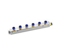 Gas exhaust manifold gas source distributor (quick plug set) -20X25 standard (inlet and outlet connected to 8mm pipe)(1 input 6 output)