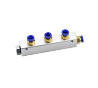 Gas exhaust manifold gas source distributor (quick plug set) -20X25 standard (inlet and outlet connected to 8mm pipe)(1 input 3 output)