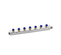 Gas exhaust manifold gas source distributor (quick plug set) -20X25 standard (inlet and outlet connected to 8mm pipe)(1 input 7 output)