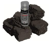 Gas Fire Replacement Coals Rejuvenation Kit 20 Large 50mm Square Coals 400ml Tin Of High Temperature Stove Coal Spray Paint Coals 4 You