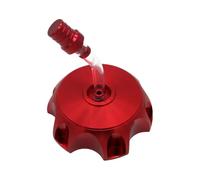 Gas Fuel Tank Cap Motorcycle CNC Fuel Tank Cap Aluminum Alloy Gas Fuel Petrol Tank Cap 48.5mm / Fit for 50 70 90 110 CC Pit Dirt Motor Bike(Red)