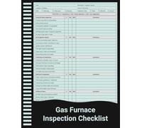 Gas Furnace Inspection Checklist: Heating System Safety & Maintenance Inspection Record for HVAC Technicians and Building Maintenance.