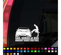 Gas Grass Or Ass Nobody Rides for Free Funny Car Sticker, Vinyl Decal Sticker, Window Bumper Sticker, Funny Caravan Campervan Sticker, JDM Sticker, 180mm