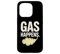 Gas Happens Funny Fart Humor Comic Saying Case for iPhone 15 Pro