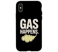 Gas Happens Funny Fart Humor Comic Saying Case for iPhone X/XS