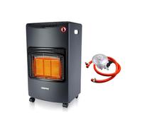 GEEPAS Portable Gas Heater 4.2kW | Space Heater with 3 Heat Settings LPG/Butane Heater with Wheels Regulator Hose Energy Efficient Heating for Indoor