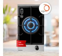 Gas Hob 13 cm Single Burner Electric Cooker Glass Ceramic Portable 3400 W Black