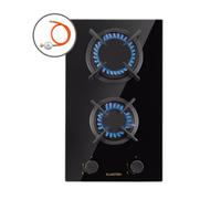 Gas Hob 30 cm 2 Burner Glass Ceramic Black Double Gas Cooker Hob Gas Burner Hob