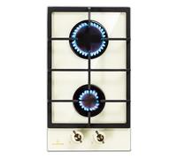 Gas Hob 30 cm 2 Burner Hot Plate Gas Burner Camping Stove Double Glass Ceramic