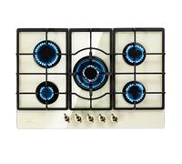 Gas Hob 74 cm 5 Burner Hot Plate Glass Ceramic Gas Cooker Gas Burner Hob Retro