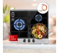 Alchemist 3 gas hob 3-burner aluminium burner glass ceramic