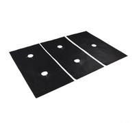 Gas Hob Protector Fiberglass Mat Reusable Stove Burner Liner Heat Resistant Non-Stick Easy Clean Custom Fit for 5 Hole Cookers 54x27cm 3 Pack