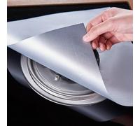 Gas Hob Protectors,4/8pcs Non-Stick Stove Cover, Reusable Burner Protector, Stove Burner Liner Cover For For Fast Kitchen Cleaning (Silver)(4PCS)