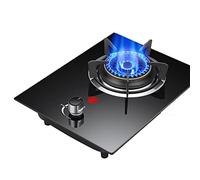 Gas Hob Single Burner, Built-in Gas Stove for NG/LPG, Compact Design with Flame Failure Device and Cast Iron Pan Supports, Energy Class A