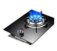 Gas Hob Single Burner, Built-in Gas Stove for NG/LPG, Compact Design with Flame Failure Device and Cast Iron Pan Supports, Energy Class A