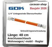 Gas Hose 40 cm Winterproof for Caravan, Motorhome, Caravan Gas System Propane