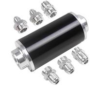 Gas Inline Fuel Filters 58MM Universal Fuel Filter Black Magnetized Aluminum Alloy Element for Car Modified