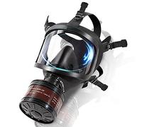 Gas Mask Full Face Respirator with 40mm Activated Carbon Filter for Chemical and Nuclear Protection, Tactical Military Breathing Mask for Dust and Vapors