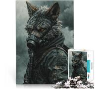 Gas Mask Wolf1000 Piece teenager Puzzles Challenging To Complete But Fun And Humorous for is ideal as a gift for the whole family 38x26cm