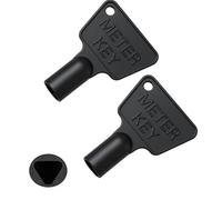 Gas Meter Box Key [2 Pack] - Triangle Key - Electric Box Key - Utility Box Key - Black Plastic Key