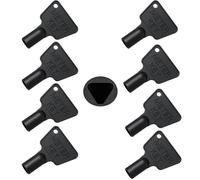 Gas Meter Box Key [8 Pack] - Triangle Key - Electric Box Key - Utility Box Key - Black Plastic Key