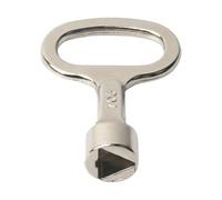 Gas Meter Box Keys with Heavy-Duty Triangular Utility Key for Gas & Electric Meter Cabinets Aluminium Silver Finish - Pack of 1 Keys (UK Standard Fit)
