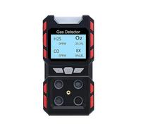 Gas Monitor Multi Gas Detector Portable Flammable Gas Detector CO H2S O2 CH4 EX 4 Gas Monitor Meter Tester Analyzer Rechargeable LCD Display Sound Light Shock