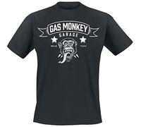Gas Monkey Garage Blood, Sweat & Beers Men T-Shirt Black L, 100% Cotton, Regular