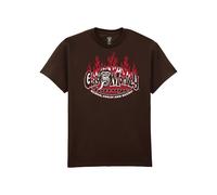 Gas Monkey Garage Circle Flames Men's T-Shirt in Chocolate | Size: 3XL Gas Monkey Garage Chocolate 3XL
