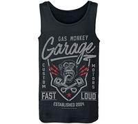 Gas Monkey Garage Fast'n Loud Men Tanktop Black S, 100% Cotton, Regular