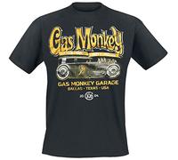 Gas Monkey Garage Green Hot Rod T-Shirt Black XL