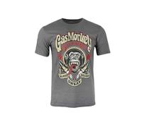 Gas Monkey Garage Mechanics Official Licensed T Shirt Weathered Grey Mens (Grey, L)