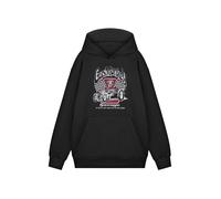 Gas Monkey Mens Hoodie | Adults Checkerboard Race Flags Graphic Hooded Sweatshirt in Black | Distressed American Garage Mechanic Custom Motors Hot Rod Apparel Pullover | GMG Car Merchandise Gift