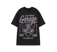 Gas Monkey Garage Men's Fast & Loud Short Sleeved T-Shirt | Black | Officially Licensed Merch | Size: 2XL Gas Monkey Garage Black 2XL