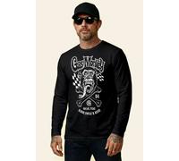 Gas Monkey Garage Men's Monkey Bones Long Sleeve T-Shirt in Black | Size: 2XL Gas Monkey Garage Black 2XL