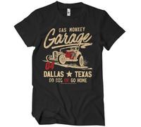 Gas Monkey Garage Officially Licensed Go Big Or Go Home Mens T-Shirt (Black), Medium