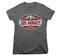 Gas Monkey Garage Officially Licensed Since 2004 Label Women T-Shirt (Dark Grey), Medium