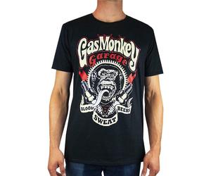 Gas Monkey Garage Short Sleeved T-Shirt | Mens Black | Official Merch