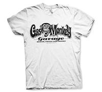 Gas Monkey Licensed Garage T-Shirt Original Logo (L, White)