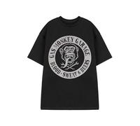 Gas Monkey Mens T-Shirt | Adults Blood, Sweat & Beers Short Sleeve Graphic Tee in Black | Distressed American Garage Casual Fit Apparel Top | GMG Car Merchandise Gift