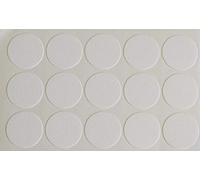 Gas N Pow3r 15 Count White Plastic Round Furniture Cabinet Bookcase Cam Screw Hole Cover Cap 18mm Diameter 0.25mm Thick