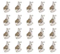 Gas N Pow3r Oval Wardrobe Rail Support Brackets 15mm Wide Nickel Plated Silver x20