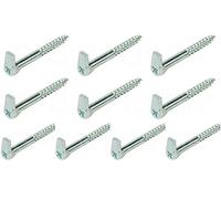 Gas N Pow3r x10 Screw Hooks with Cross Slot Heavy Duty GALVANISED Steel SELF Tapping Wood 5.8 x 80mm
