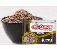 Gas-O-Fast Antacid Cumin (Jeera) Flavour - 5gm x 10 sachets - Effervescent Salts, Effective and Quick Relief from Acidity, Heartburn, trapped Wind, Bloating, Indigestion, Flatulence