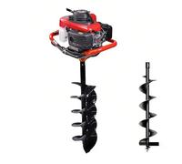 Gas Powered Earth Auger, 8.5HP Post Hole Digger with 4-Stroke Engine and Manganese Steel Bits for Gardening, Farming and Fence Installation
