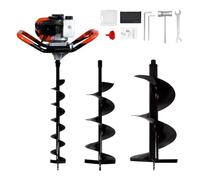 Gas Powered Post Hole Digger with 3 Auger Bits for Fence Posts and Tree Planting