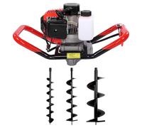Gas Powered Post Hole Digger with Multiple Auger Bits, Efficient Earth Digging Tool for Gardening, Farming, and Tree Planting