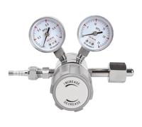 Gas Pressure Reducer, Copper CO2 Regulator with Safety Relief Valve, Chrome-Plated Surface, G5/8 Connection for Laboratory Use